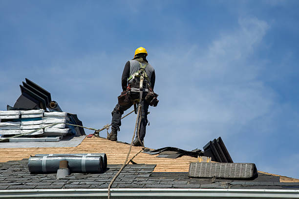 Professional Gutter Installation technician working in Bruceton Mills, WV